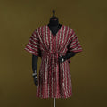 Hand batik cotton medium kaftan 67 - handcrafted