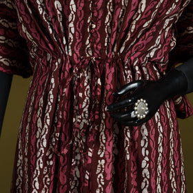 Hand batik cotton medium kaftan 67 - handcrafted