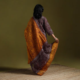 Hand block batik print cotton suit set with dupatta