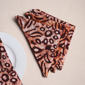 Hand block batik print table napkins (set of 4) 03