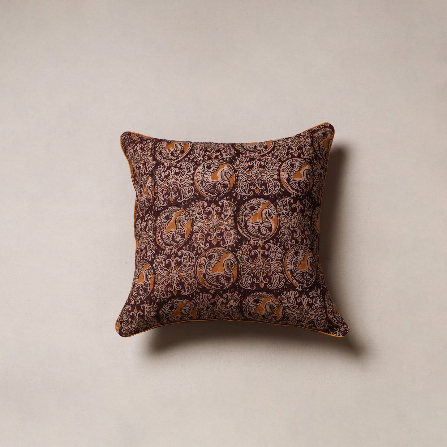 Hand block print kalamkari cushion cover 10 - handcrafted