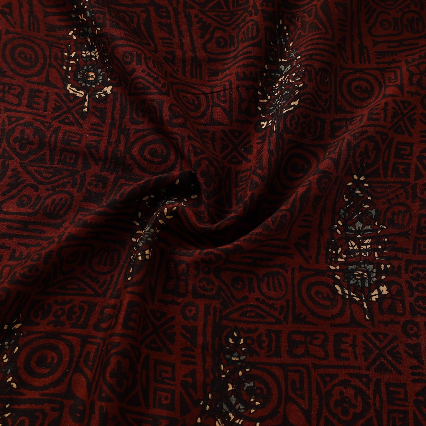 Hand natural dyed chanderi silk fabric 06 - handcrafted