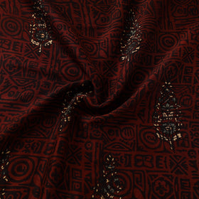 Hand natural dyed chanderi silk fabric 06 - handcrafted