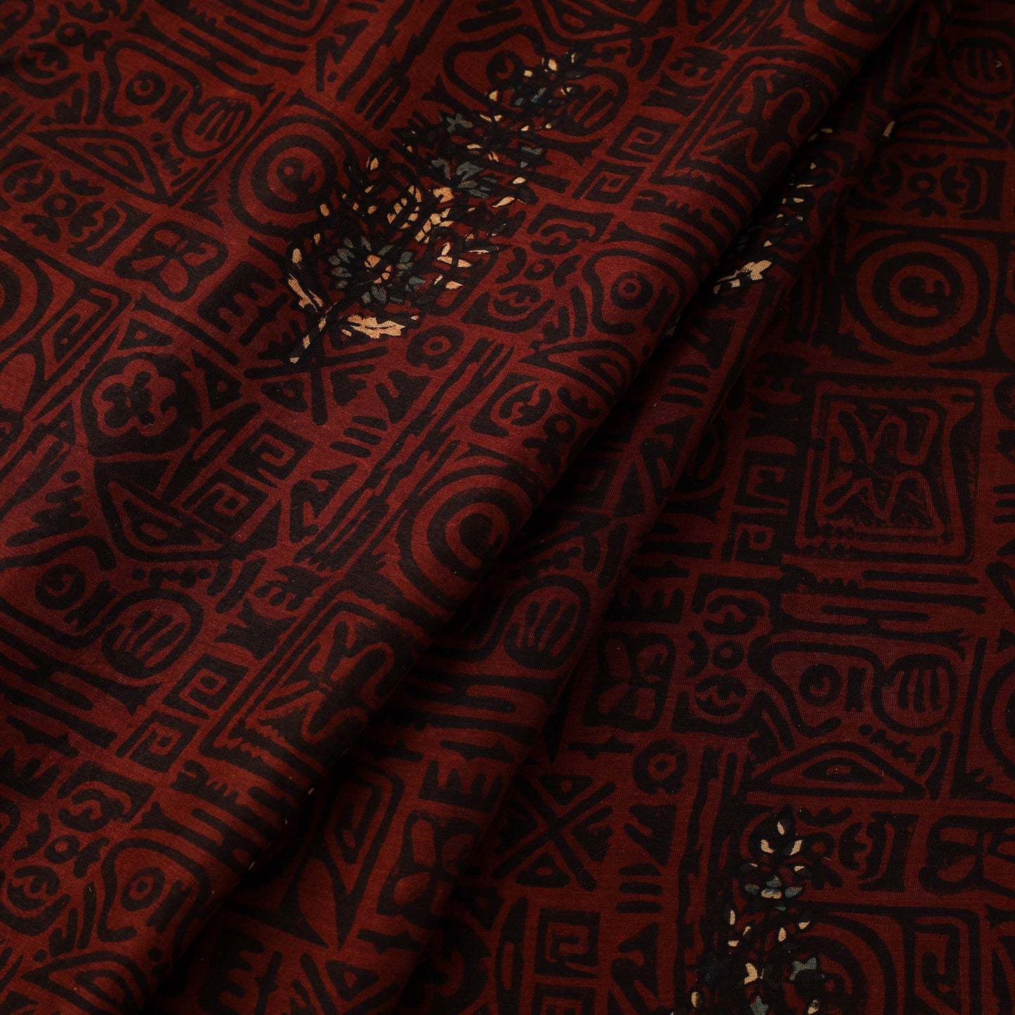Hand natural dyed chanderi silk fabric 06 - handcrafted