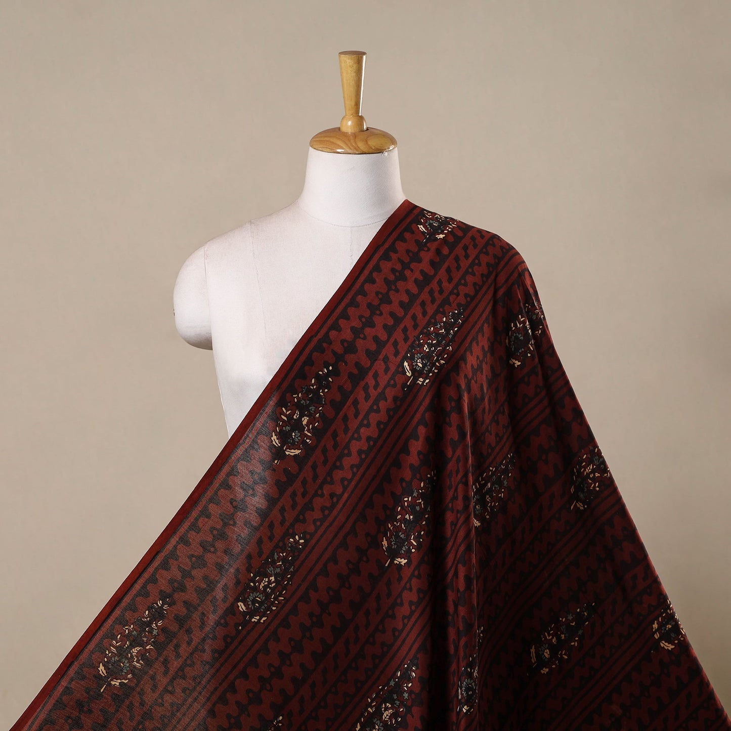 Hand natural dyed chanderi silk fabric 10 - handcrafted