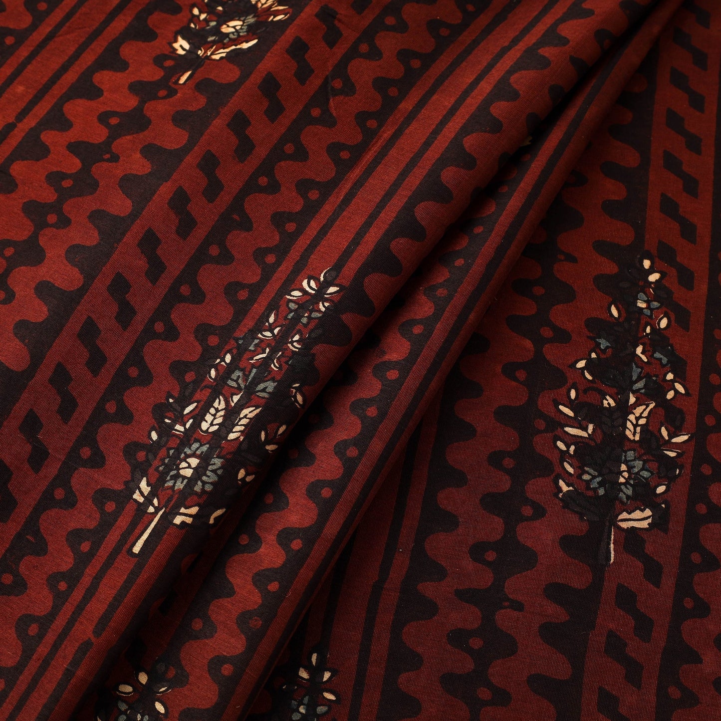 Hand natural dyed chanderi silk fabric 10 - handcrafted