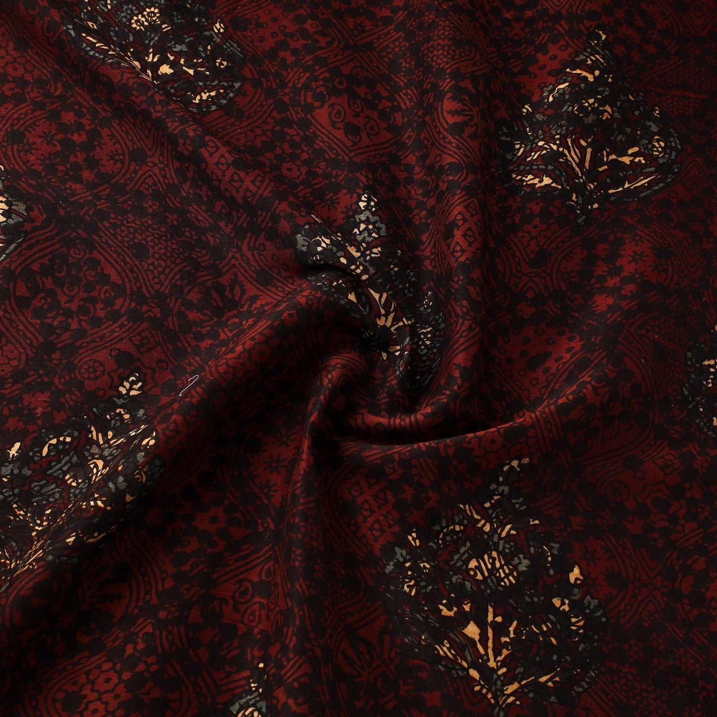 Hand natural dyed chanderi silk fabric 11 - handcrafted
