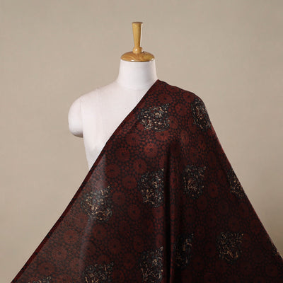 Hand natural dyed chanderi silk fabric 11 - handcrafted