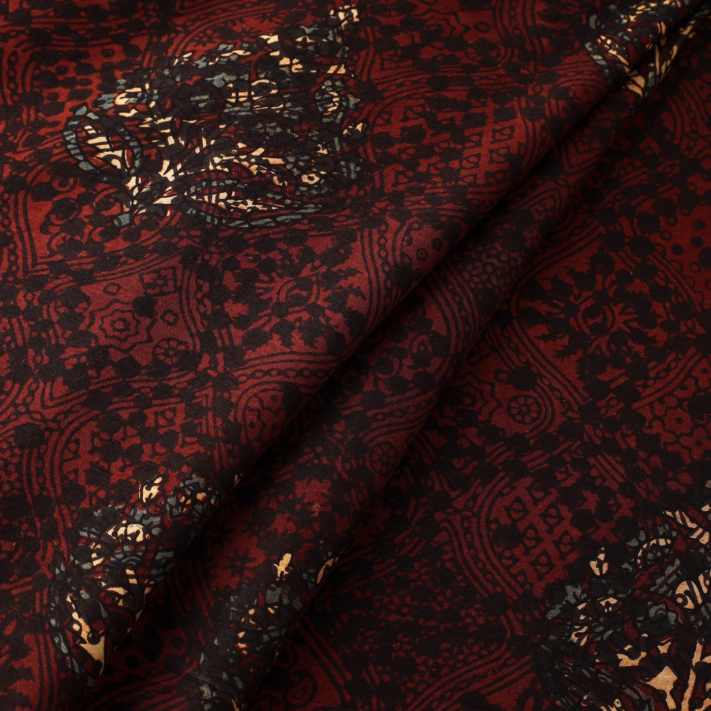 Hand natural dyed chanderi silk fabric 11 - handcrafted