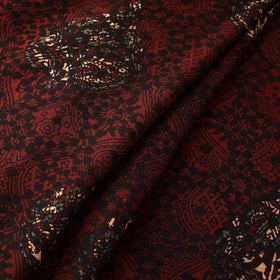 Hand natural dyed chanderi silk fabric 11 - handcrafted