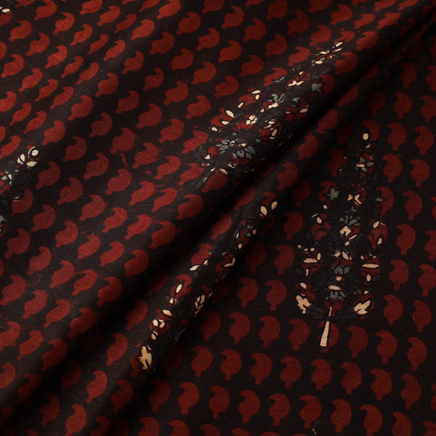 Hand natural dyed chanderi silk fabric 22 - handcrafted