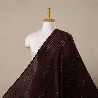 Hand natural dyed chanderi silk fabric 22 - handcrafted
