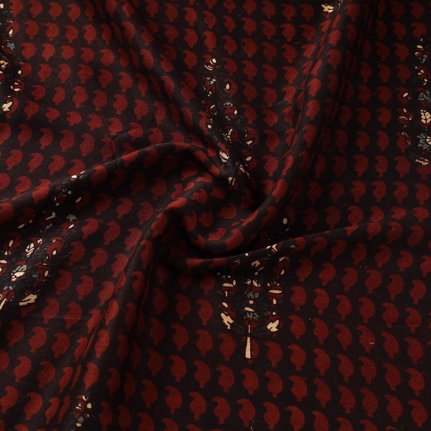 Hand natural dyed chanderi silk fabric 22 - handcrafted