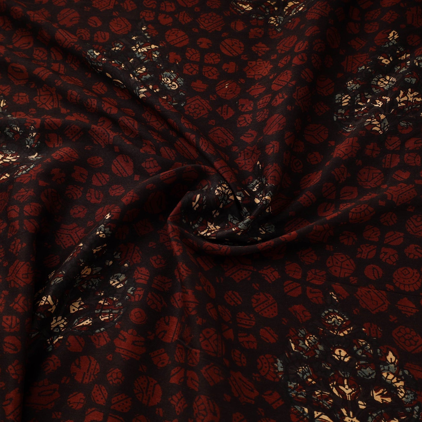 Hand natural dyed chanderi silk fabric 24 - handcrafted