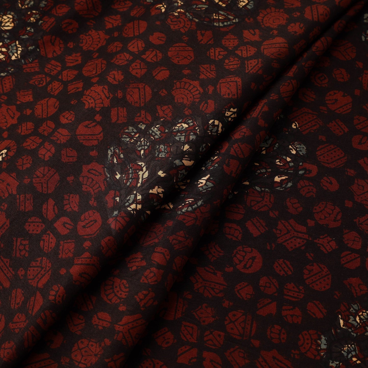 Hand natural dyed chanderi silk fabric 24 - handcrafted