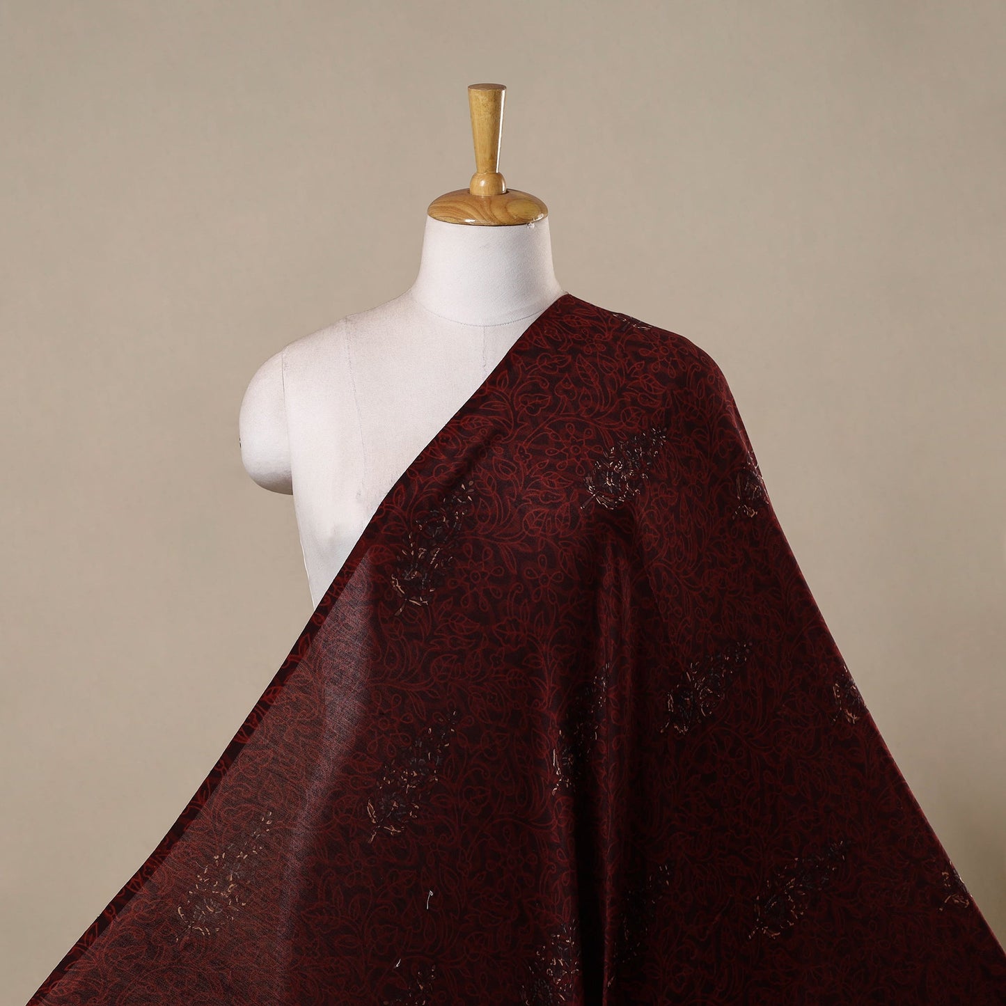 Hand natural dyed chanderi silk fabric 12 - handcrafted