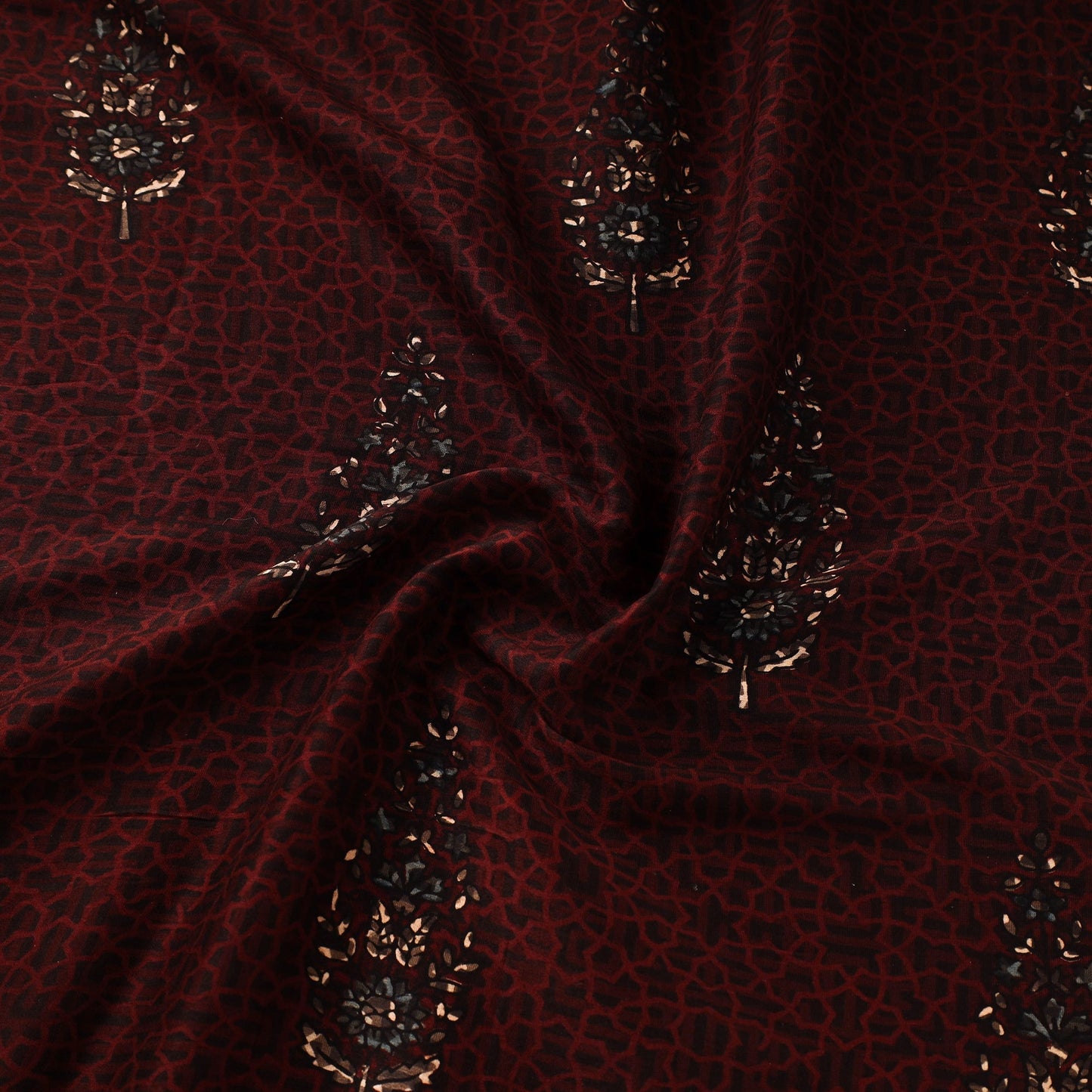 Hand natural dyed chanderi silk fabric 13 - handcrafted