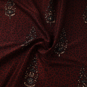 Hand natural dyed chanderi silk fabric 13 - handcrafted