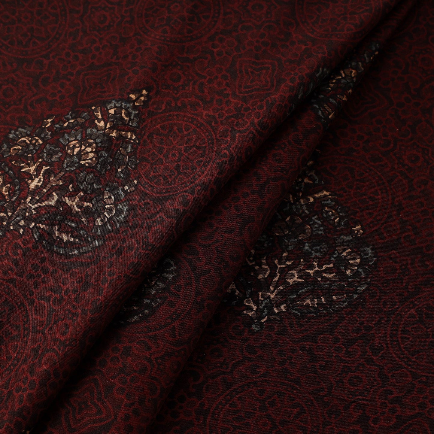 Hand natural dyed chanderi silk fabric 14 - handcrafted