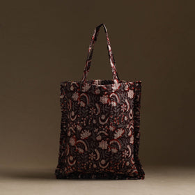 Maroon - handcrafted cotton frill jhola bag 35