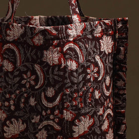 Maroon - handcrafted cotton frill jhola bag 35