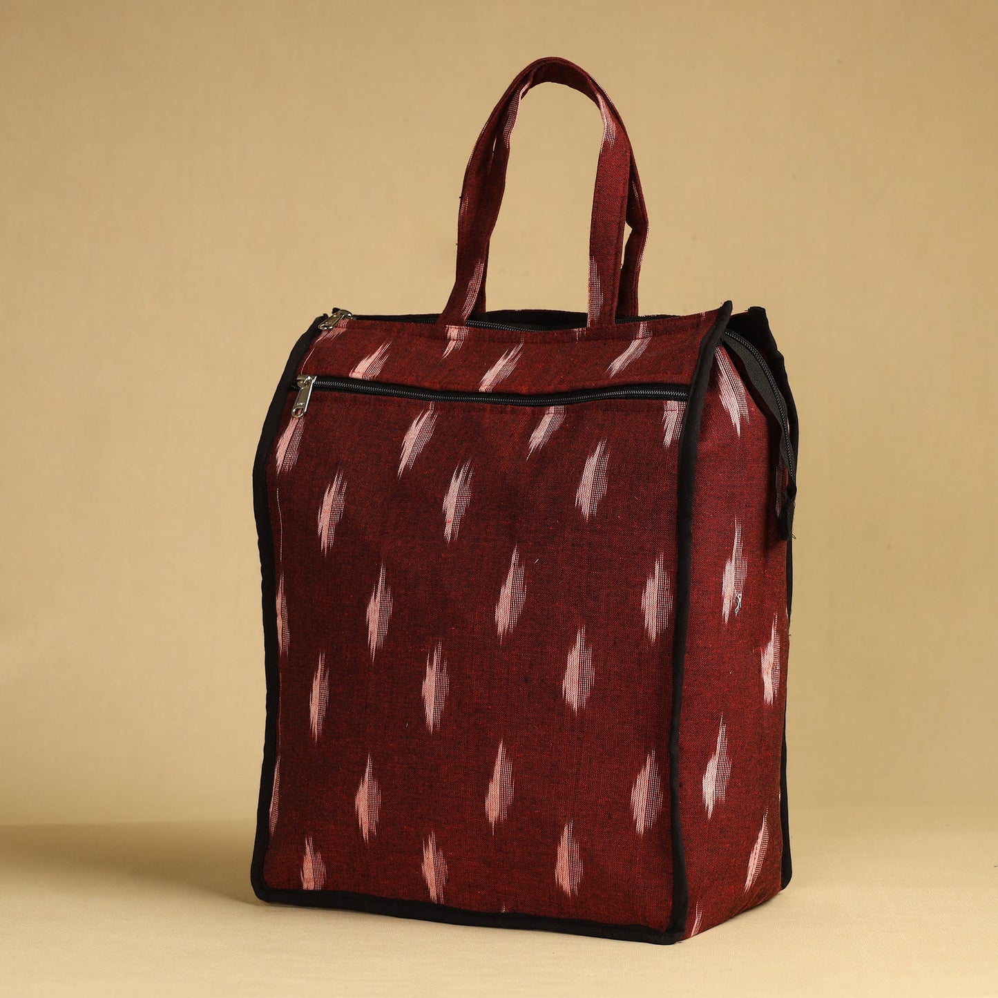 Maroon Handcrafted Cotton Shopping Bag 07