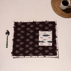  Maroon Traditional Ikat Table Mat for Home 