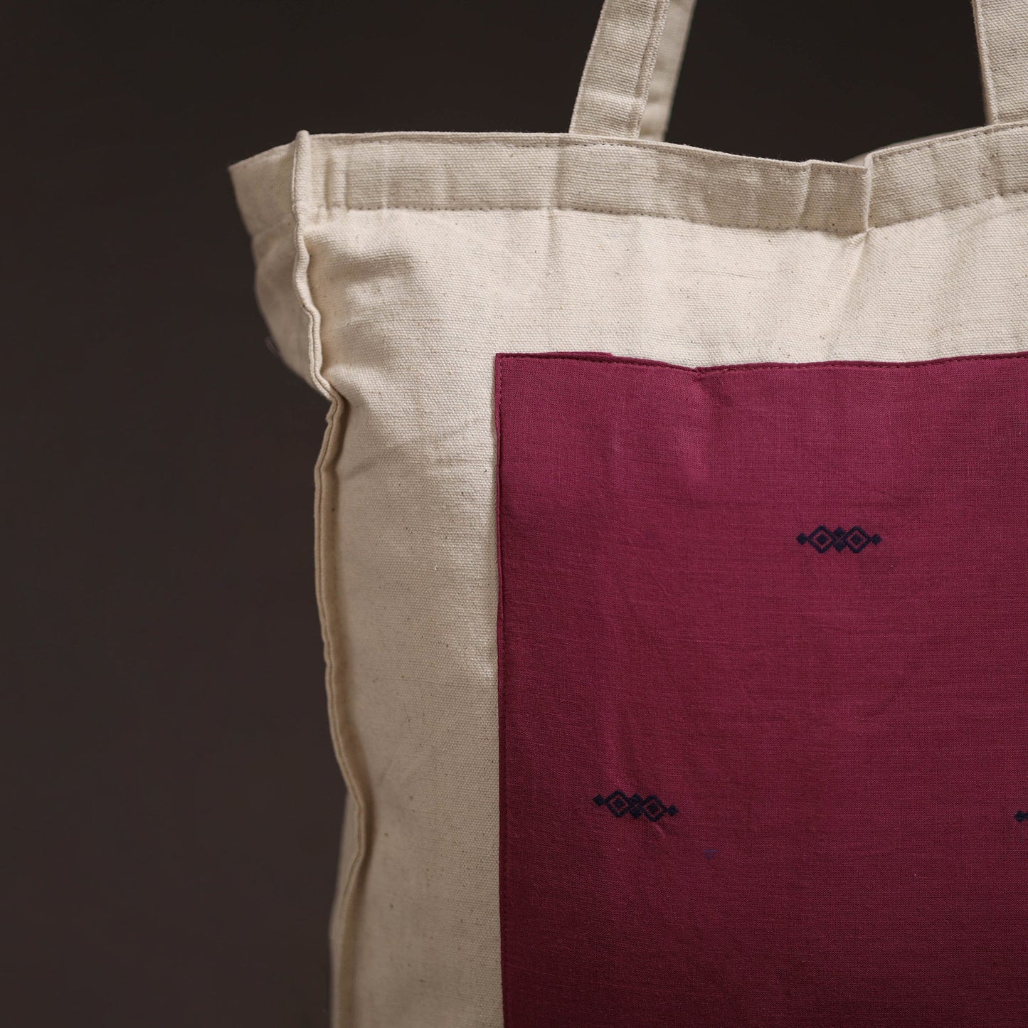 Handcrafted jacquard patch shoulder bag 04