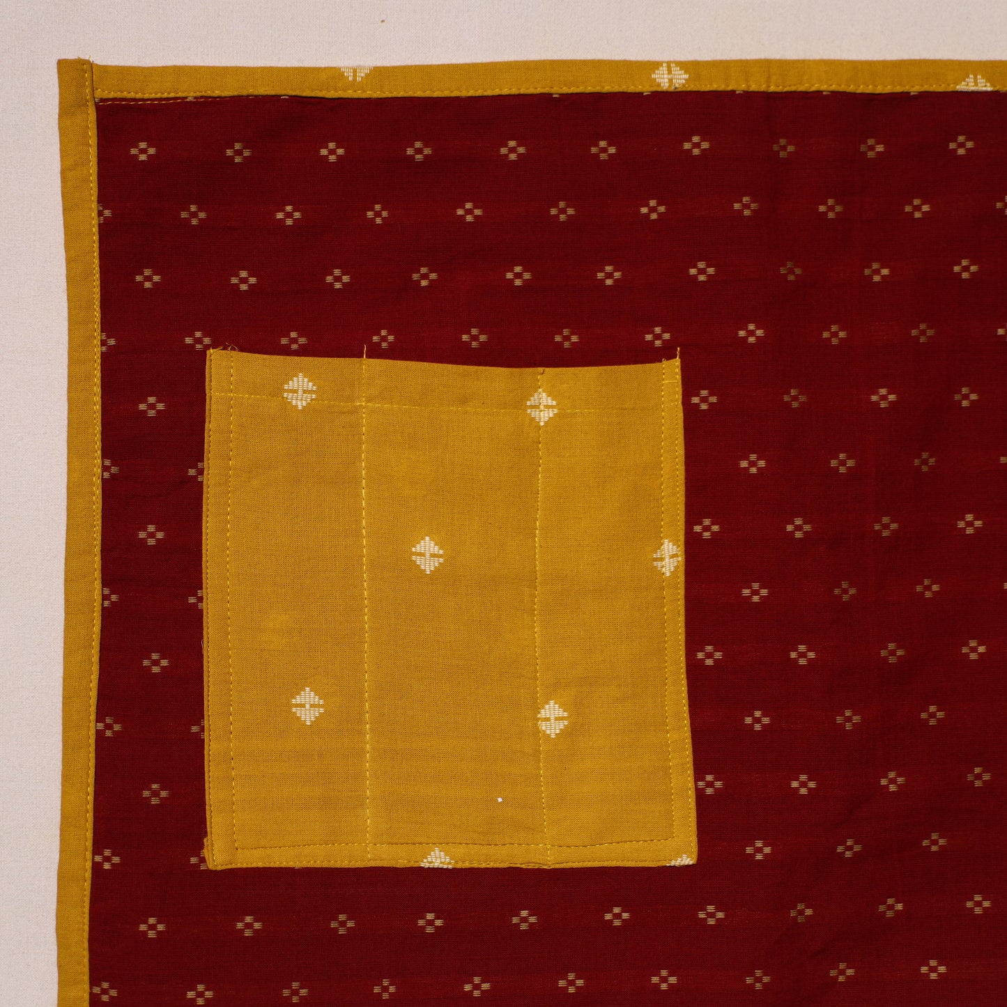  Maroon Jacquard Table Placemats for Home 