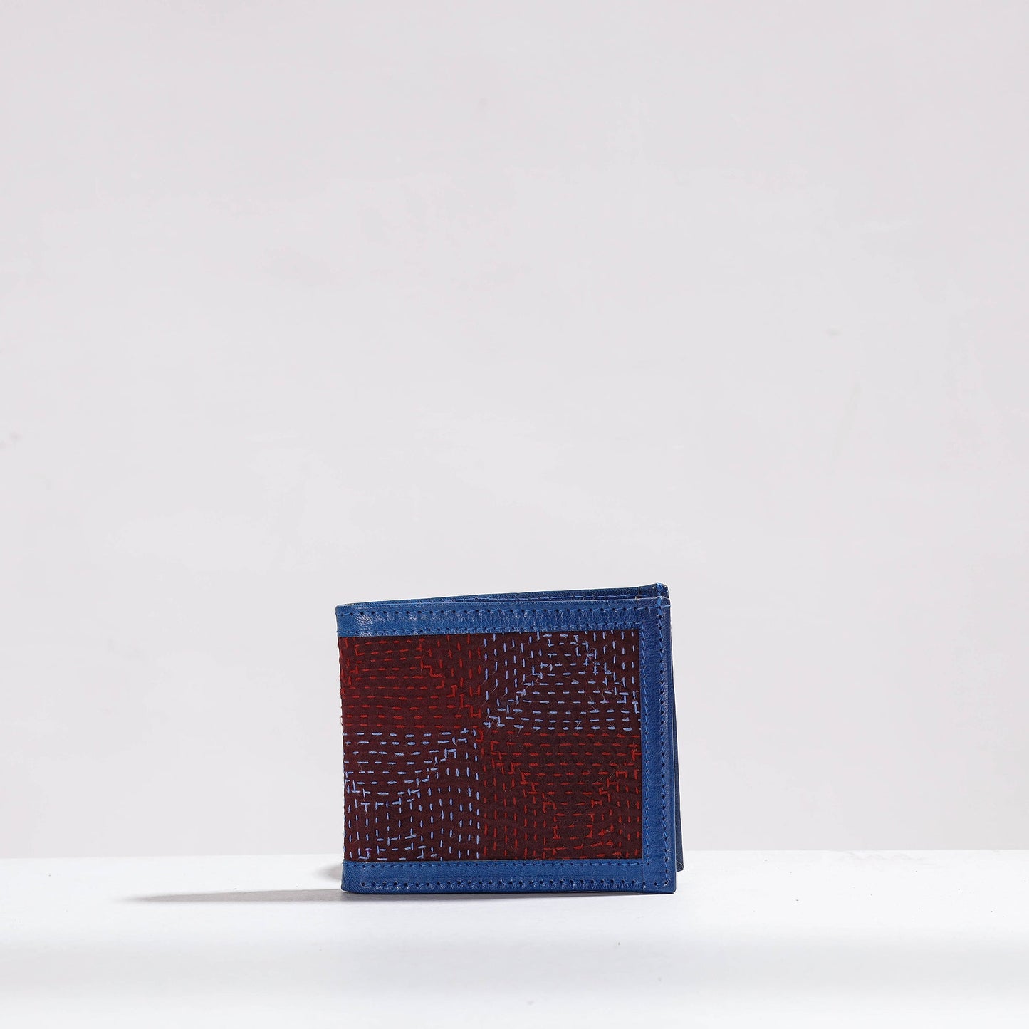 kantha leather wallet