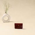 Maroon - handcrafted kutch embroidery leather card holder 10