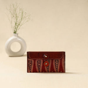 Handcrafted kutch embroidery leather clutch / wallet 06
