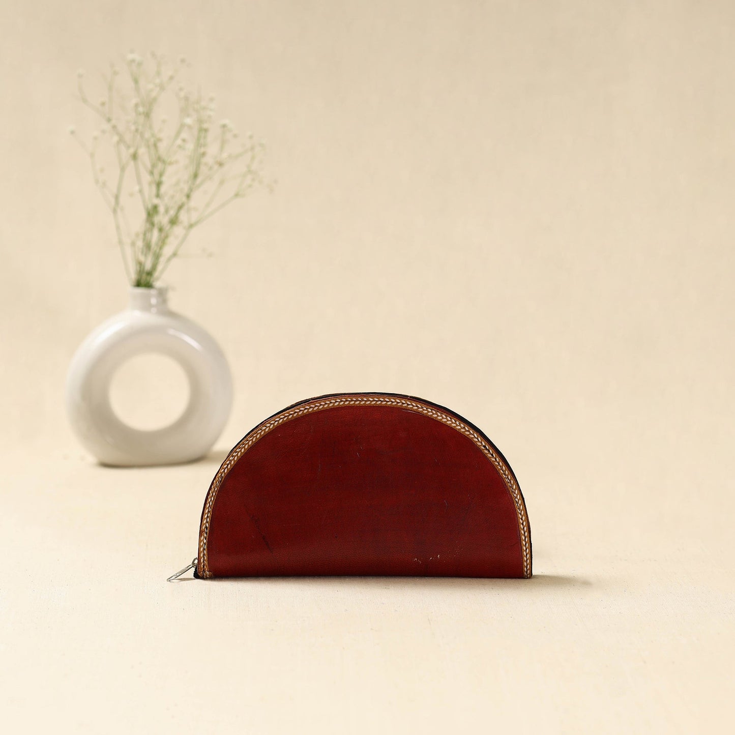 Handcrafted kutch leather clutch / wallet 52