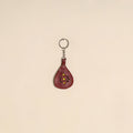 Maroon - handcrafted kutch leather keychain 10