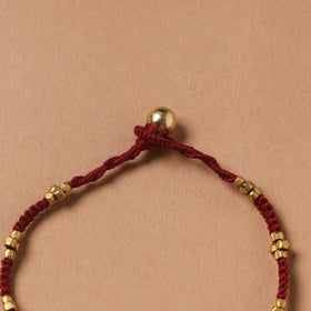 Handcrafted odisha dokra beads threadwork tribal anklet 21