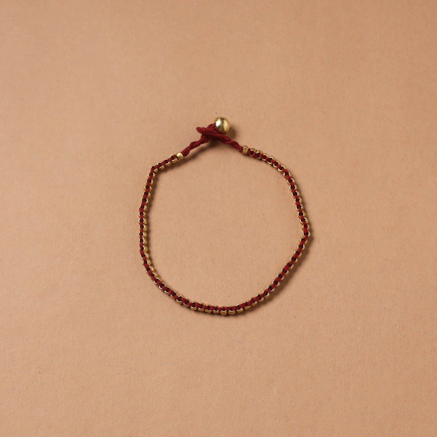 Handcrafted odisha dokra beads threadwork tribal anklet 22