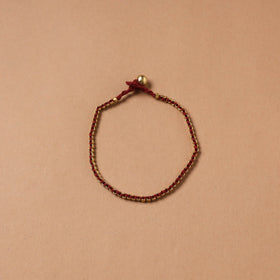 Handcrafted odisha dokra beads threadwork tribal anklet 22