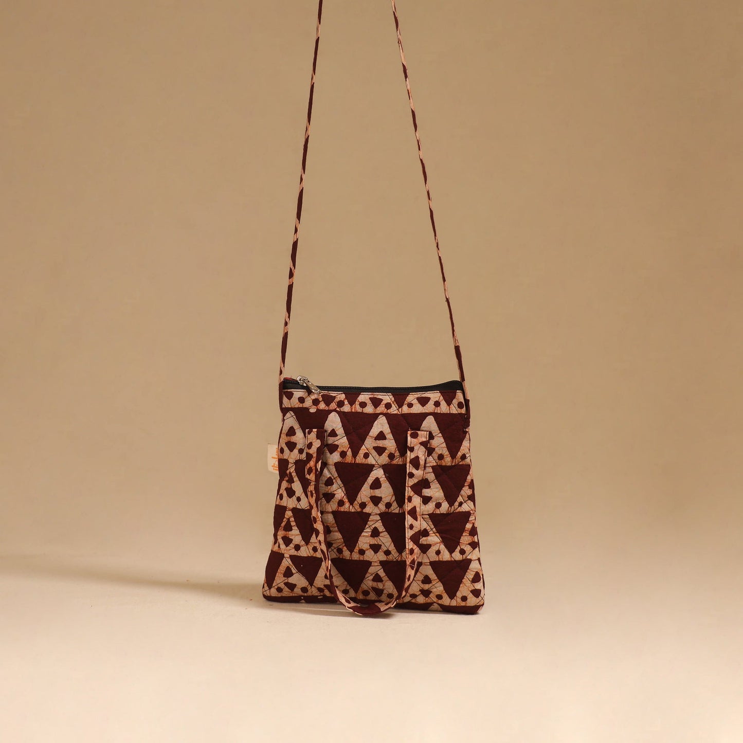Handcrafted quilted sling bag 43