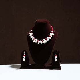 Handcrafted Shell & Thread Work Necklace Set 