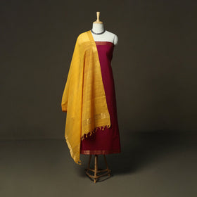 Handloom cotton mangalagiri 3pc unstitched dress material