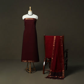 Handloom cotton mangalagiri 3pc unstitched dress material