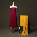Handloom cotton mangalagiri 3pc unstitched dress material