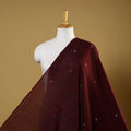 Maroon - handloom cotton phulia jamdani fabric 15