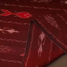Maroon - handloom cotton sambalpuri ikat fabric 04