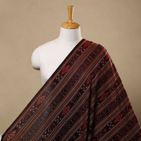 Maroon Handloom Cotton Sambalpuri Ikat Fabric
