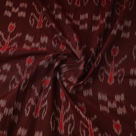 Maroon - handloom cotton sambalpuri ikat fabric 09