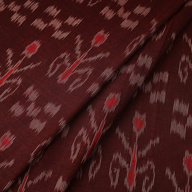 Maroon - handloom cotton sambalpuri ikat fabric 09