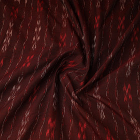 Maroon Handloom Cotton Sambalpuri Ikat Fabric