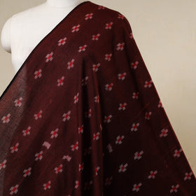 Maroon - handloom cotton sambalpuri ikat fabric 21