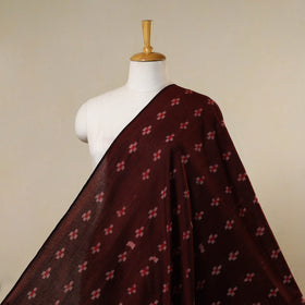 Maroon - handloom cotton sambalpuri ikat fabric 21